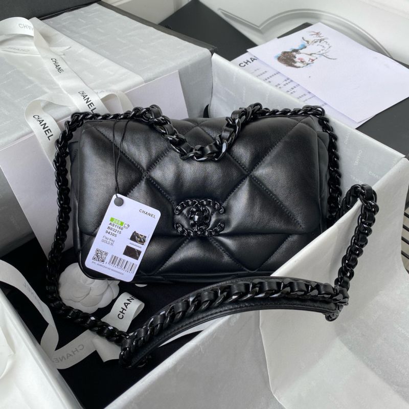 Chanel 19 Tasche Mittelgröße-Black