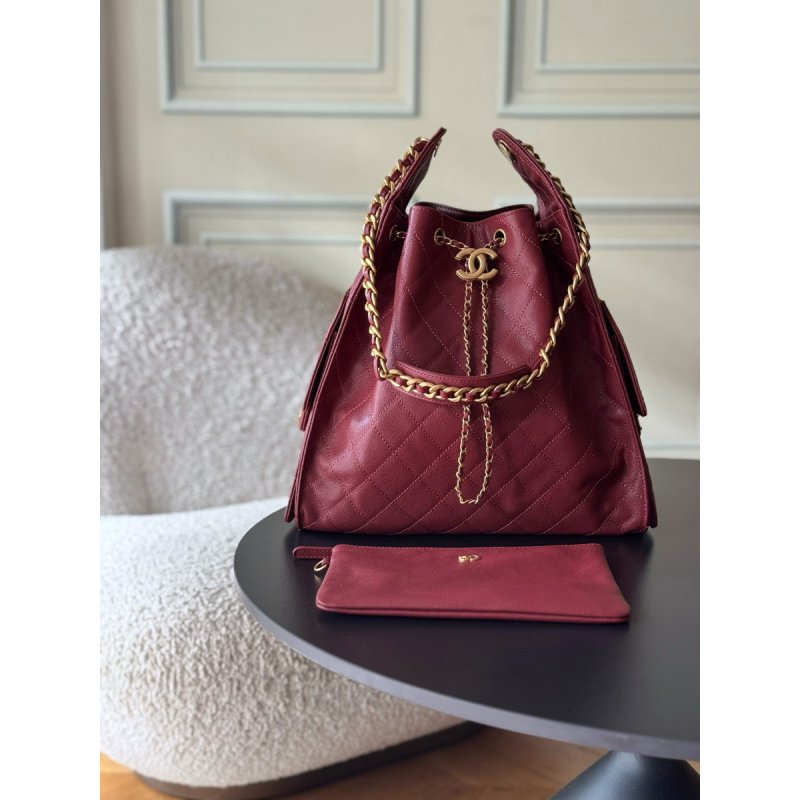 Chanel 25 Medium Handtasche-Burgundy