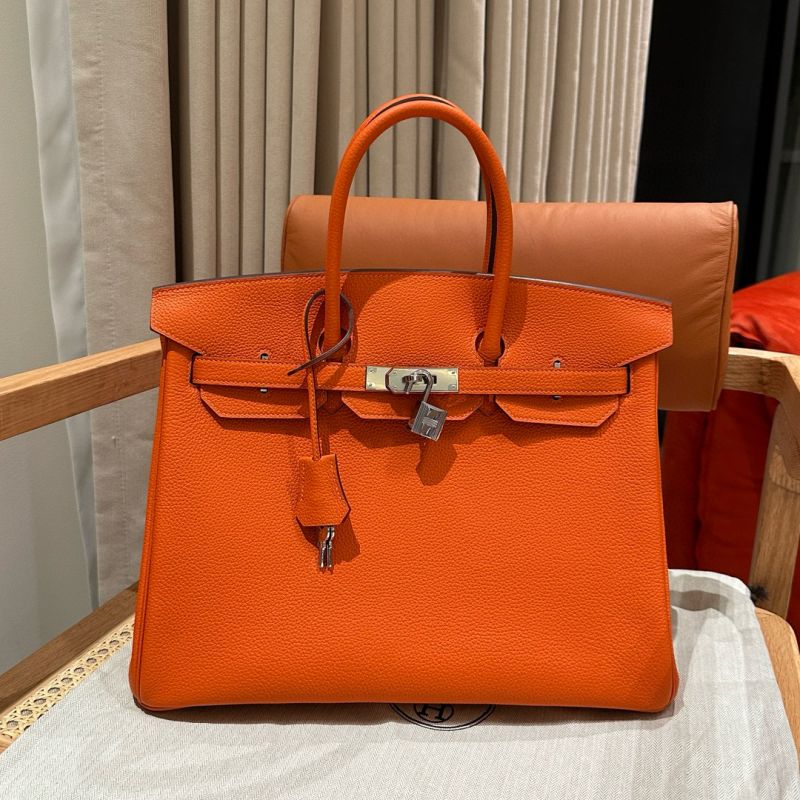 Hermes Birkin 35  in Togo leather-Orange