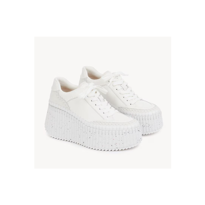 Chloe Name Wedge Sneaker, Size 35-41