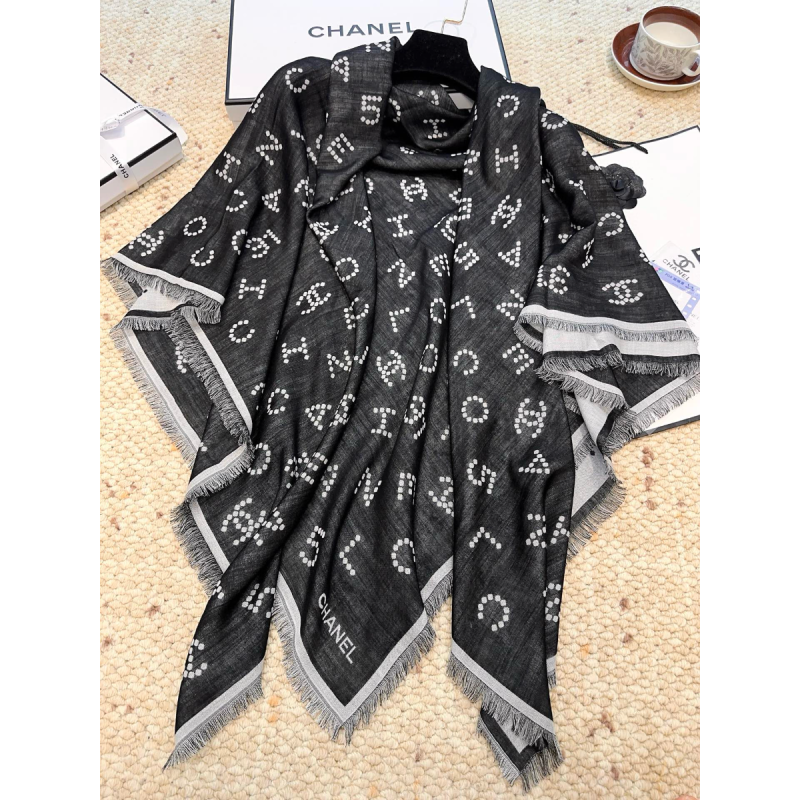 Chanel Silk and Wool Shawl 