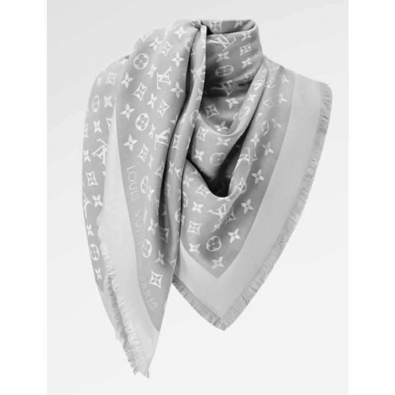 LV Denim Monogram Shawl 