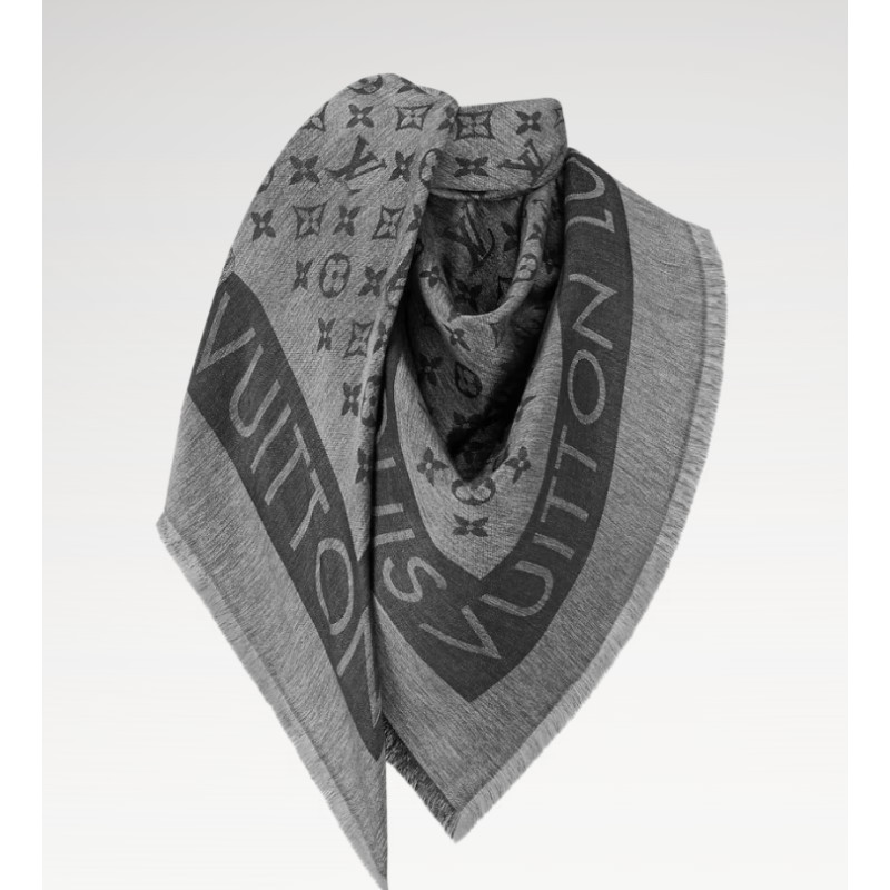 LV Lock and Go denim Shawl 