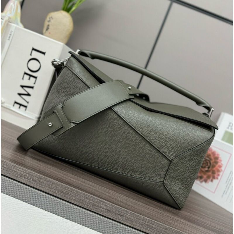 Loewe Men's Large Puzzle bag in grained calfskin