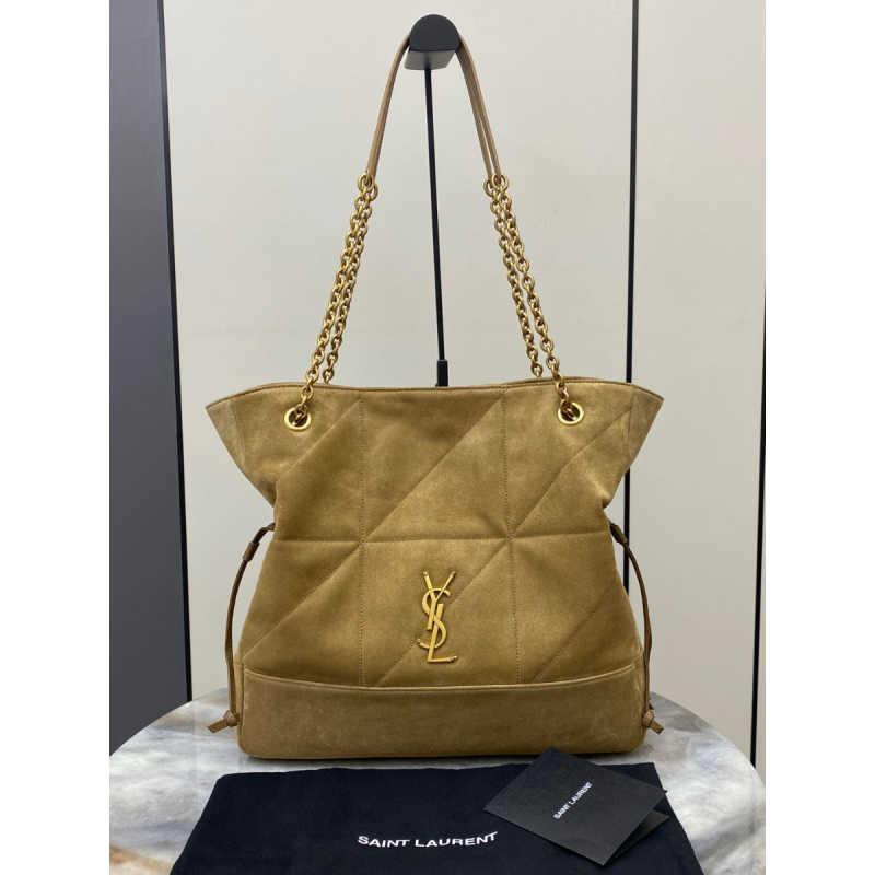 Saint Laurent Jamie Shopping Bag in Suede - Golden Leaf