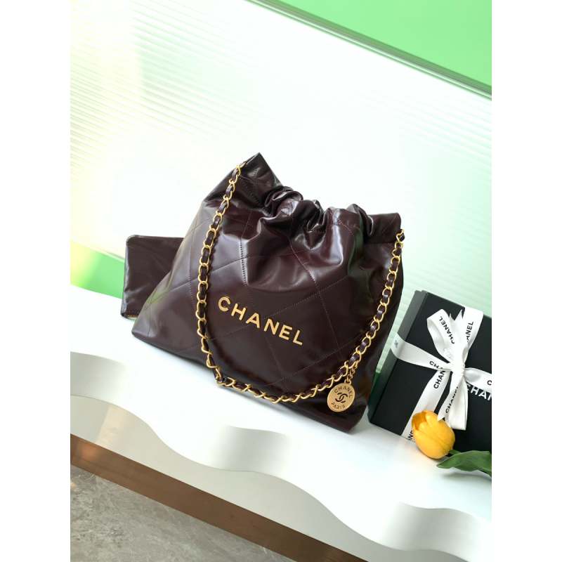 Chanel 22 Small Handbag-Dark brown