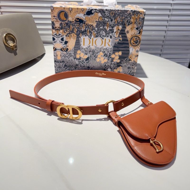 Dior d&uuml;nner G&uuml;rtel 2.0cm mit Tasche 