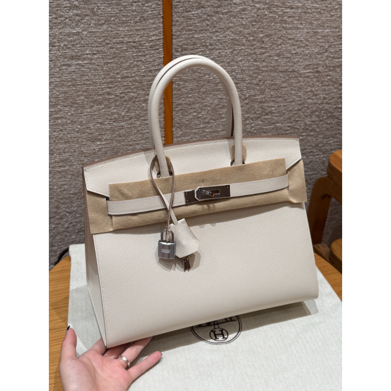 Hermes Birkin 25/ 30  in Epsom Leather-Craie