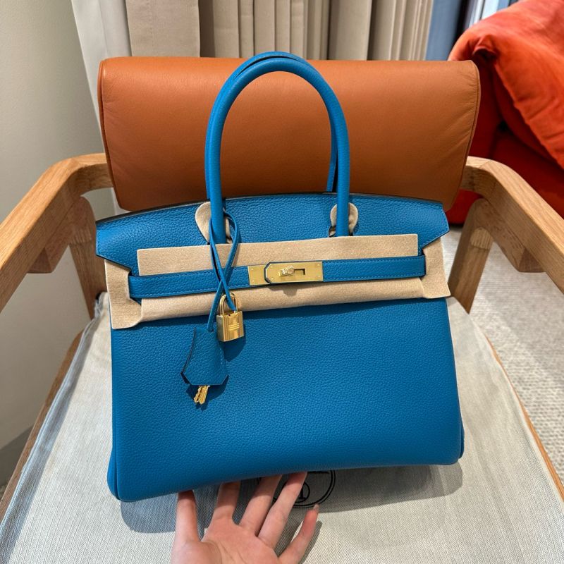 Hermes Birkin 25 / Birkin 30  in Togo Leather-Blue frida