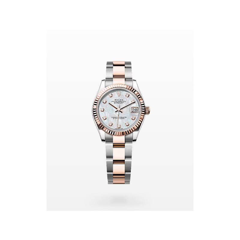 Rolex Lady Datejust 28mm, 31mm, Oystersteel, Diamonds , 18k rose gold